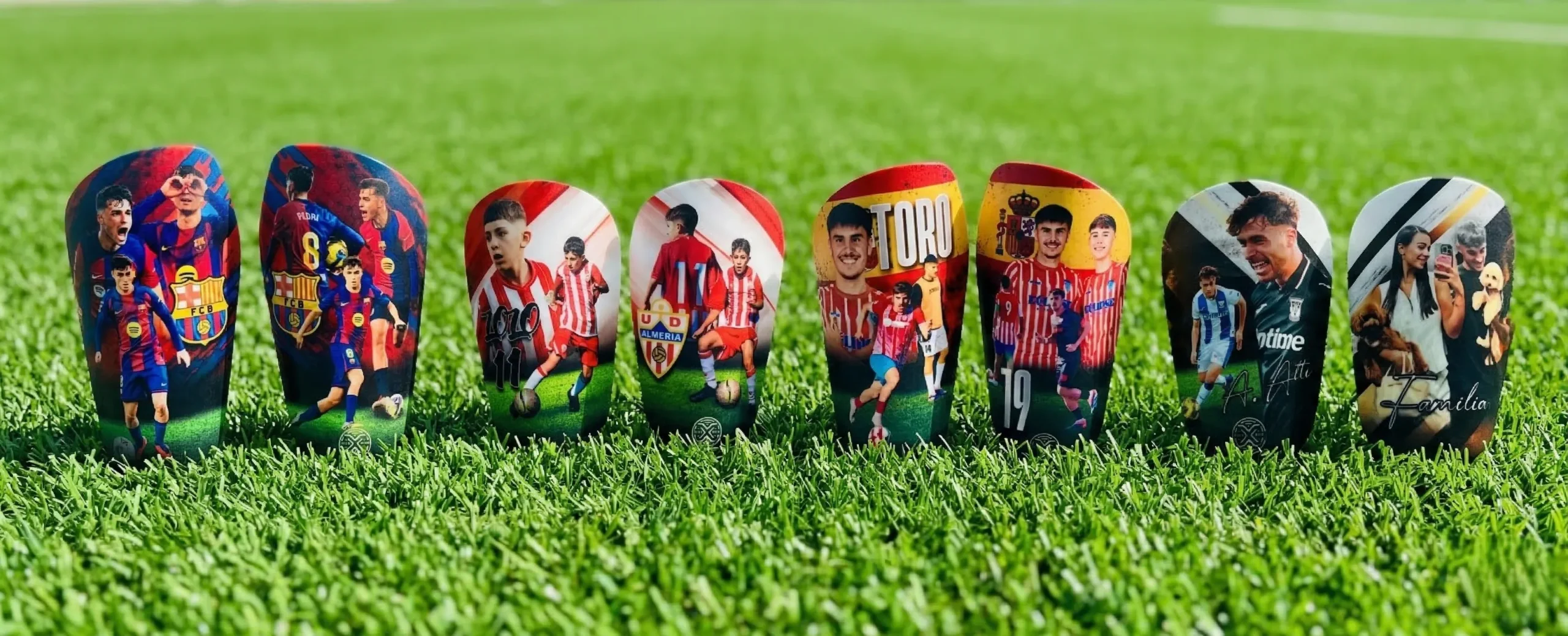 Espinilleras personalizadas en campo