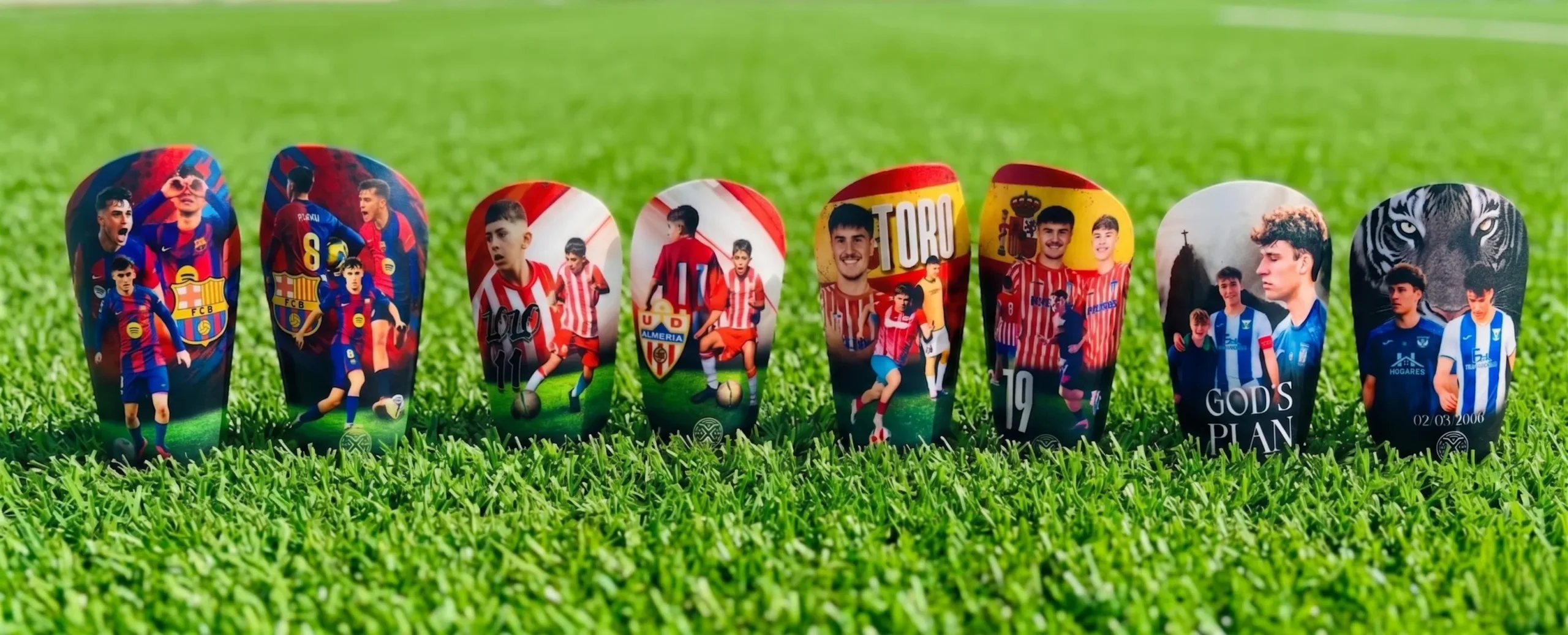 Espinilleras personalizadas en campo